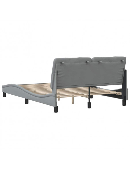 Giroletto senza Materasso Grigio Chiaro 140x200 cm Tessuto