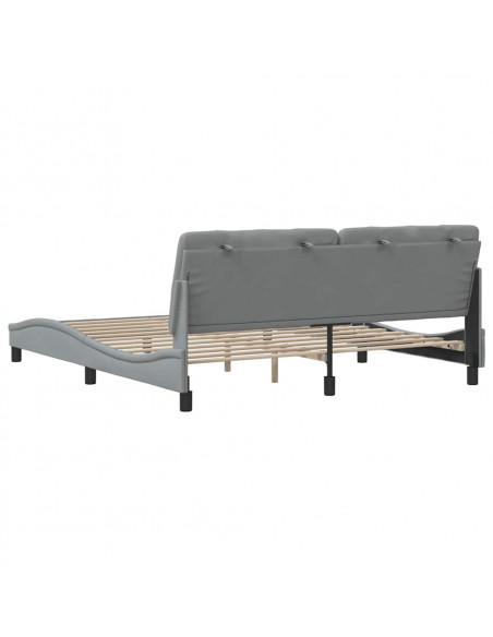 Giroletto senza Materasso Grigio Chiaro 180x200 cm Tessuto