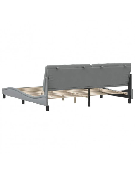 Giroletto senza Materasso Grigio Chiaro 200x200 cm Tessuto