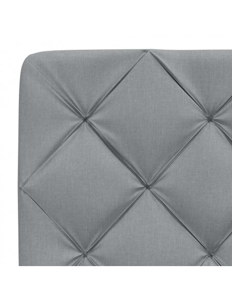 Giroletto senza Materasso Grigio Chiaro 200x200 cm Tessuto