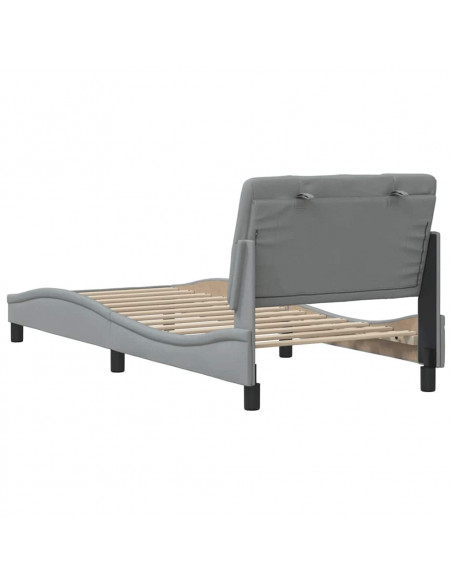 Giroletto senza Materasso Grigio Chiaro 80x200 cm Tessuto