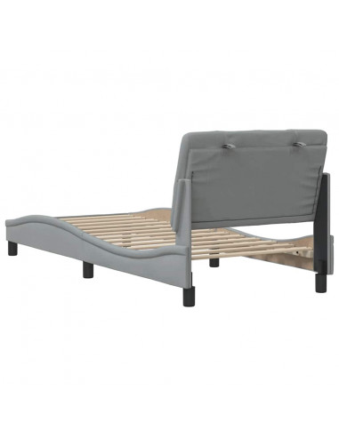 Giroletto senza Materasso Grigio Chiaro 90x200 cm Tessuto