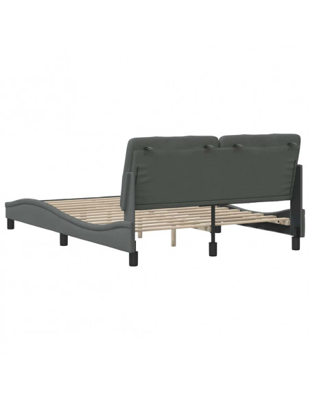 Giroletto senza Materasso Grigio Scuro 120x200 cm Tessuto