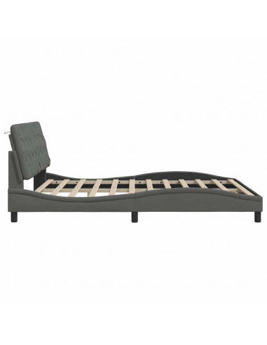 Giroletto senza Materasso Grigio Scuro 180x200 cm Tessuto