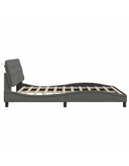 Giroletto senza Materasso Grigio Scuro 180x200 cm Tessuto