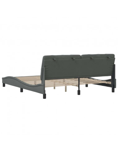 Giroletto senza Materasso Grigio Scuro 180x200 cm Tessuto