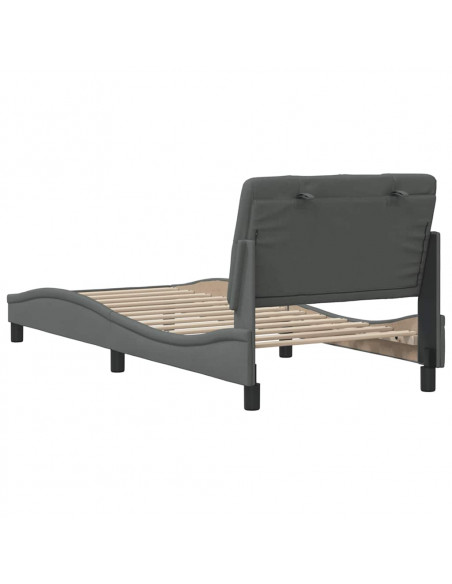 Giroletto senza Materasso Grigio Scuro 80x200 cm Tessuto