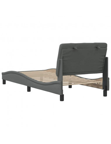 Giroletto senza Materasso Grigio Scuro 90x190 cm Tessuto