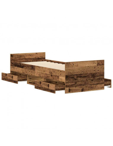 Giroletto senza Materasso Legno Antico 100x200cm in Truciolato