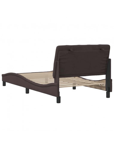 Giroletto senza Materasso Marrone Scuro 100x200 cm Tessuto