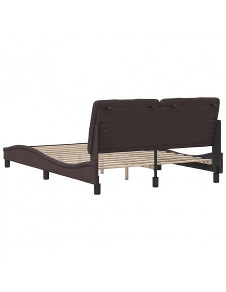 Giroletto senza Materasso Marrone Scuro 120x200 cm Tessuto