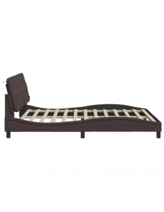 Giroletto senza Materasso Marrone Scuro 160x200 cm Tessuto 2