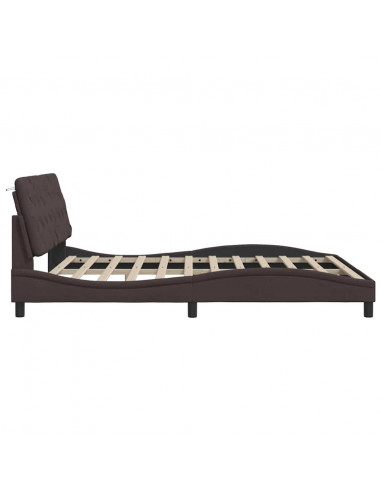 Giroletto senza Materasso Marrone Scuro 180x200 cm Tessuto