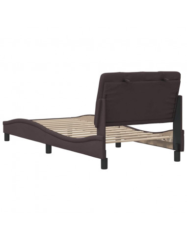 Giroletto senza Materasso Marrone Scuro 90x200 cm Tessuto