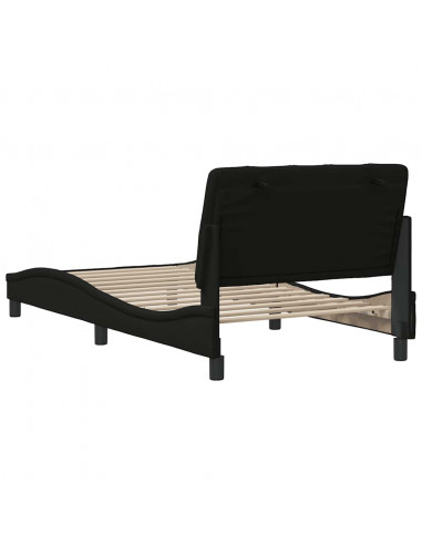 Giroletto senza Materasso Nero 100x200 cm in Tessuto