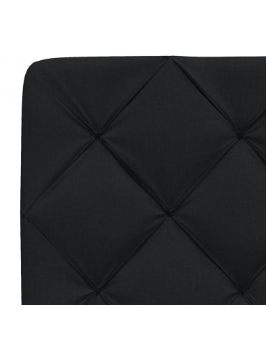 Giroletto senza Materasso Nero 100x200 cm in Tessuto