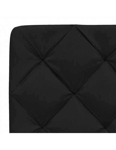 Giroletto senza Materasso Nero 140x200 cm in Tessuto