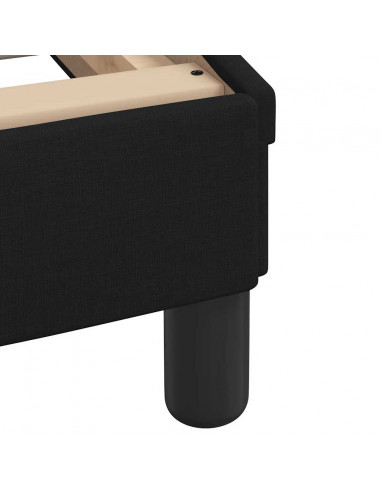 Giroletto senza Materasso Nero 90x200 cm in Tessuto