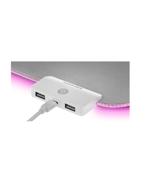 MARSGAMING GAMING MOUSE PAD MMPRGB2S ARGENTO XXL RGB, 2XUSB, 80X30cm