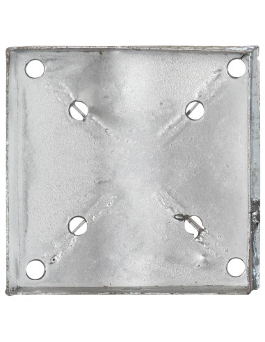 Picchetti di Terra 2 pz Argento 14x14x91 cm in Acciaio Zincato