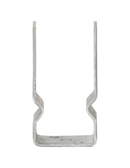 Picchetti per Recinzione 12 pz Argento 7x6x15cm Acciaio Zincato