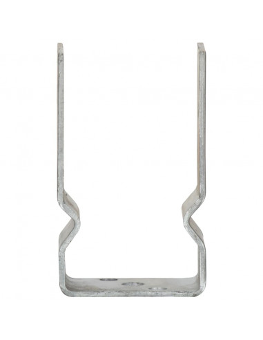 Picchetti per Recinzione 12 pz Argento 8x6x15cm Acciaio Zincato