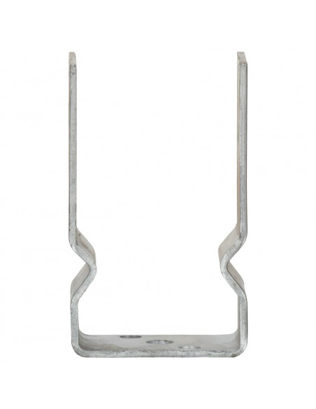 Picchetti per Recinzione 12 pz Argento 8x6x15cm Acciaio Zincato