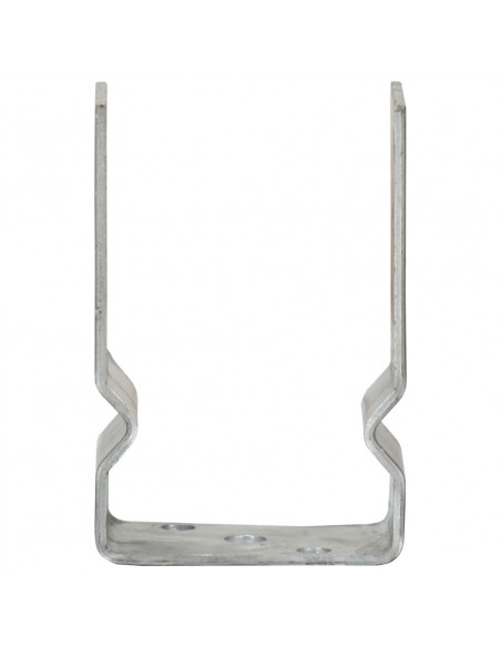 Picchetti per Recinzione 12 pz Argento 9x6x15cm Acciaio Zincato
