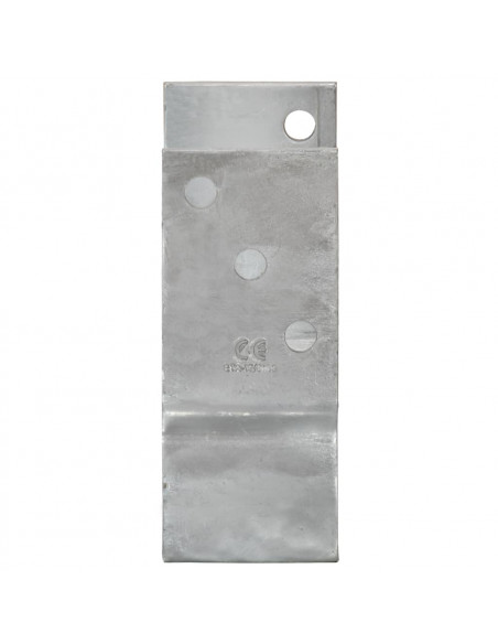 Picchetti per Recinzione 12 pz Argento 9x6x15cm Acciaio Zincato