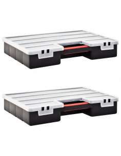 Scatole Assortimento 2 pz con Divisori 460x325x80mm in Plastica