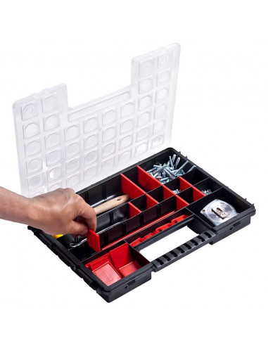 Scatole Assortimento 5 pz con Divisori 385x283x50mm in Plastica