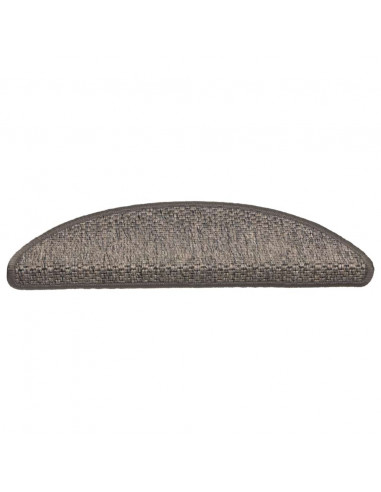 Tappeti Adesivi per Scale Sisal 30pz 56x17x3 cm Beige Marrone