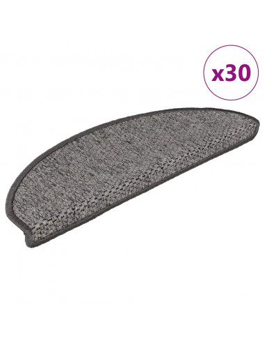 Tappeti Adesivi per Scale Sisal 30pz 65x21x4cm Beige Marrone