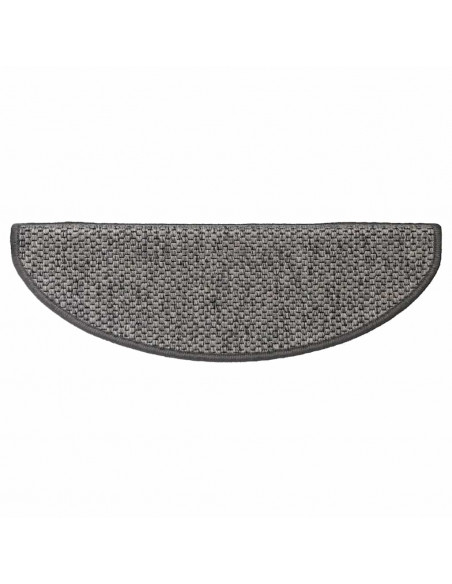 Tappeti Adesivi per Scale Sisal 30pz 65x21x4cm Beige Marrone