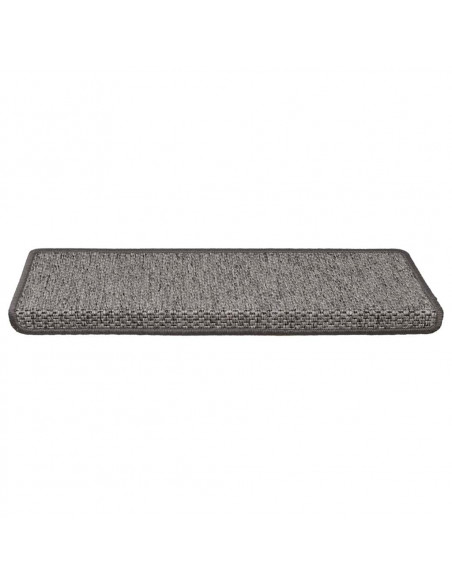 Tappeti Adesivi per Scale Sisal 30pz 65x21x4cm Grigio e Beige