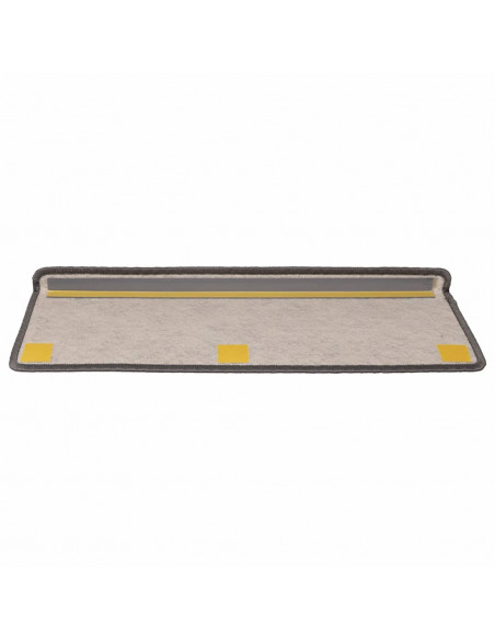 Tappeti Adesivi per Scale Sisal 30pz 65x21x4cm Grigio e Beige