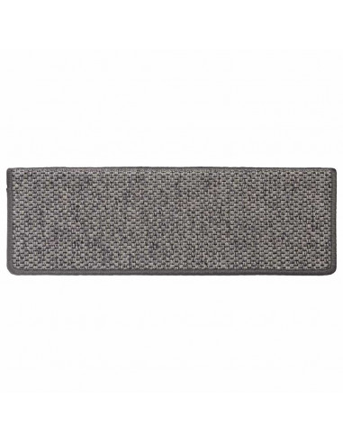 Tappeti Adesivi per Scale Sisal 30pz 65x21x4cm Grigio e Beige