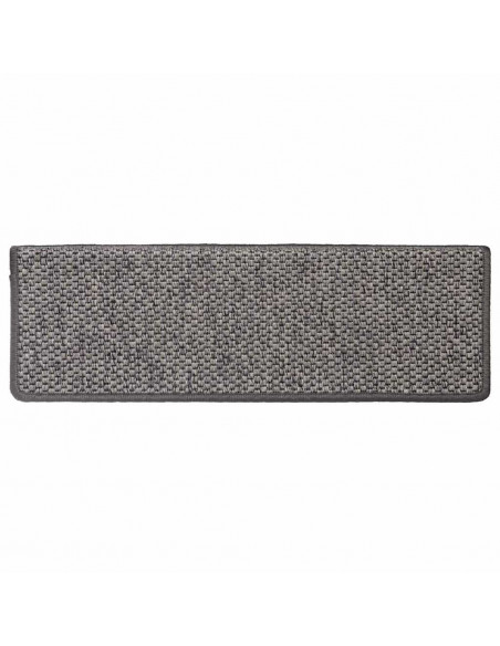 Tappeti Adesivi per Scale Sisal 30pz 65x21x4cm Grigio e Beige