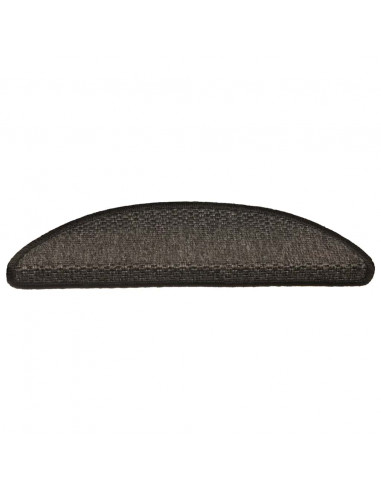 Tappeti Adesivi Scale Aspetto Sisal 30 pz 56x17x3 cm Antracite