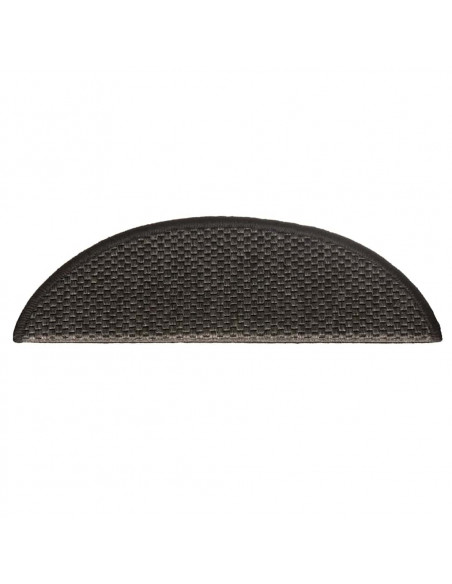 Tappeti Adesivi Scale Aspetto Sisal 30 pz 56x17x3 cm Antracite