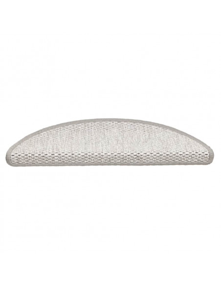 Tappeti Adesivi Scale Aspetto Sisal 30 pz 56x17x3 cm Platino