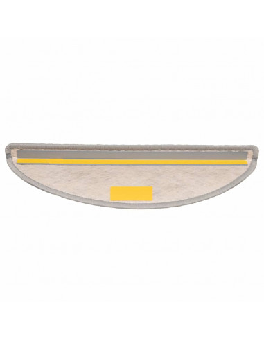 Tappeti Adesivi Scale Aspetto Sisal 30 pz 56x17x3 cm Platino