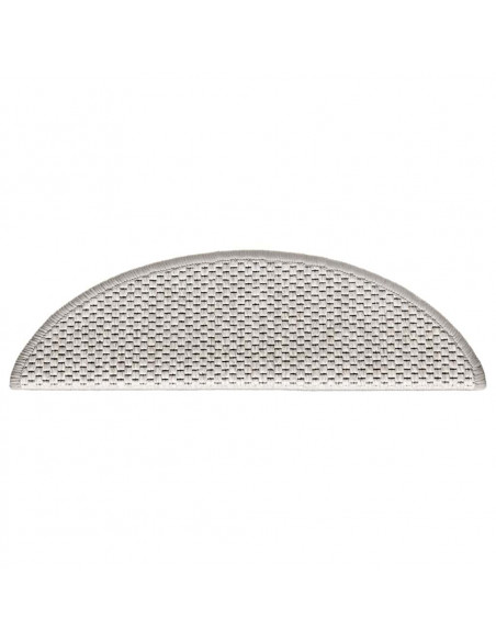 Tappeti Adesivi Scale Aspetto Sisal 30 pz 56x17x3 cm Platino