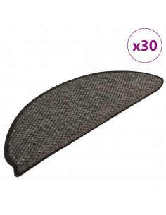 Tappeti Adesivi Scale Aspetto Sisal 30 pz 65x21x4 cm Antracite