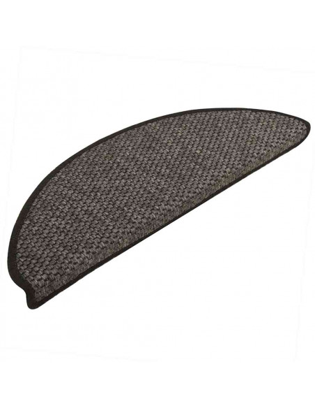 Tappeti Adesivi Scale Aspetto Sisal 30 pz 65x21x4 cm Antracite