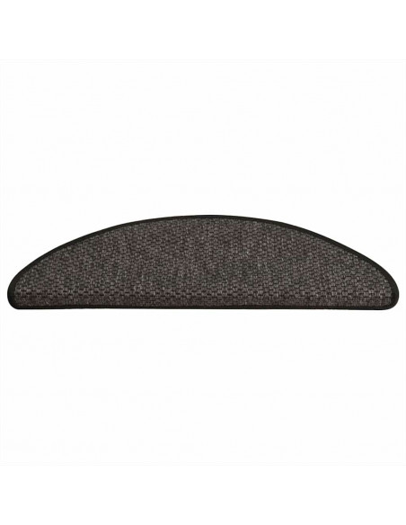 Tappeti Adesivi Scale Aspetto Sisal 30 pz 65x21x4 cm Antracite