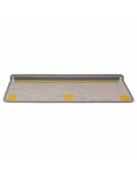 Tappeti Adesivi Scale Aspetto Sisal 30 pz 65x21x4 cm Platino