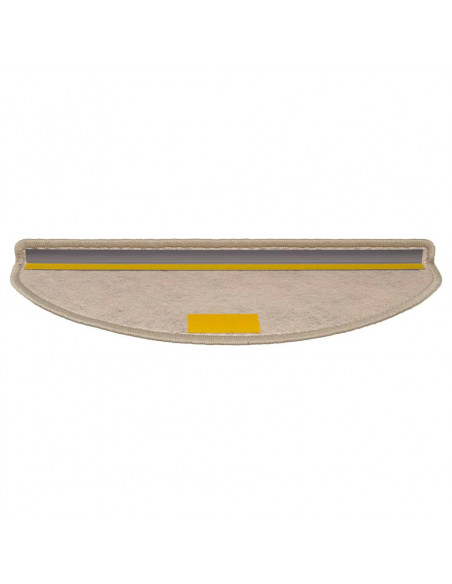 Tappeti Adesivi Scale Aspetto Sisal 30 pz 65x21x4cm Beige Scuro
