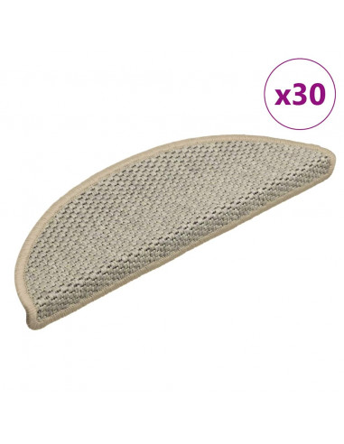 Tappeti Adesivi Scale Aspetto Sisal 30pz 56x17x3cm Verde Chiaro