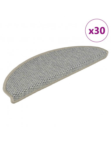 Tappeti Adesivi Scale Aspetto Sisal 30pz 65x21x4cm Verde Chiaro